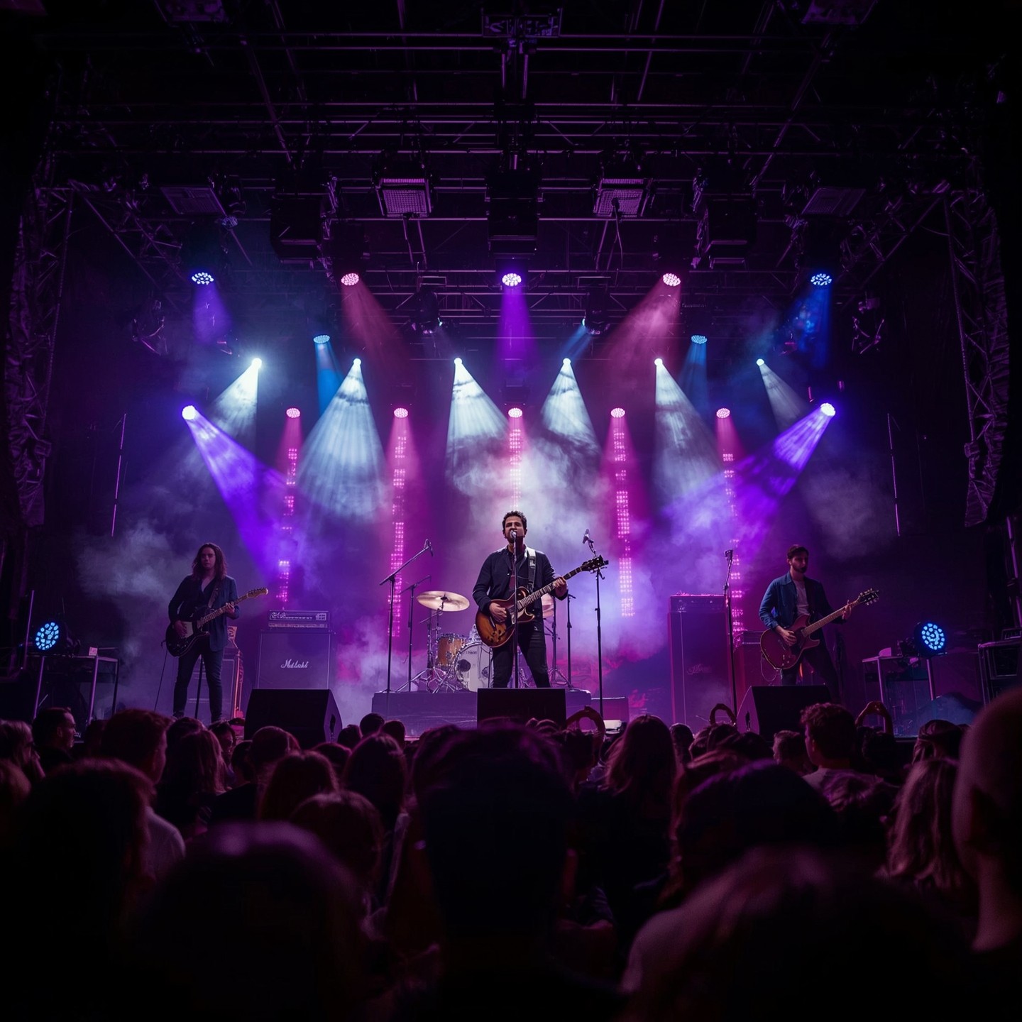 Band performing live on stage